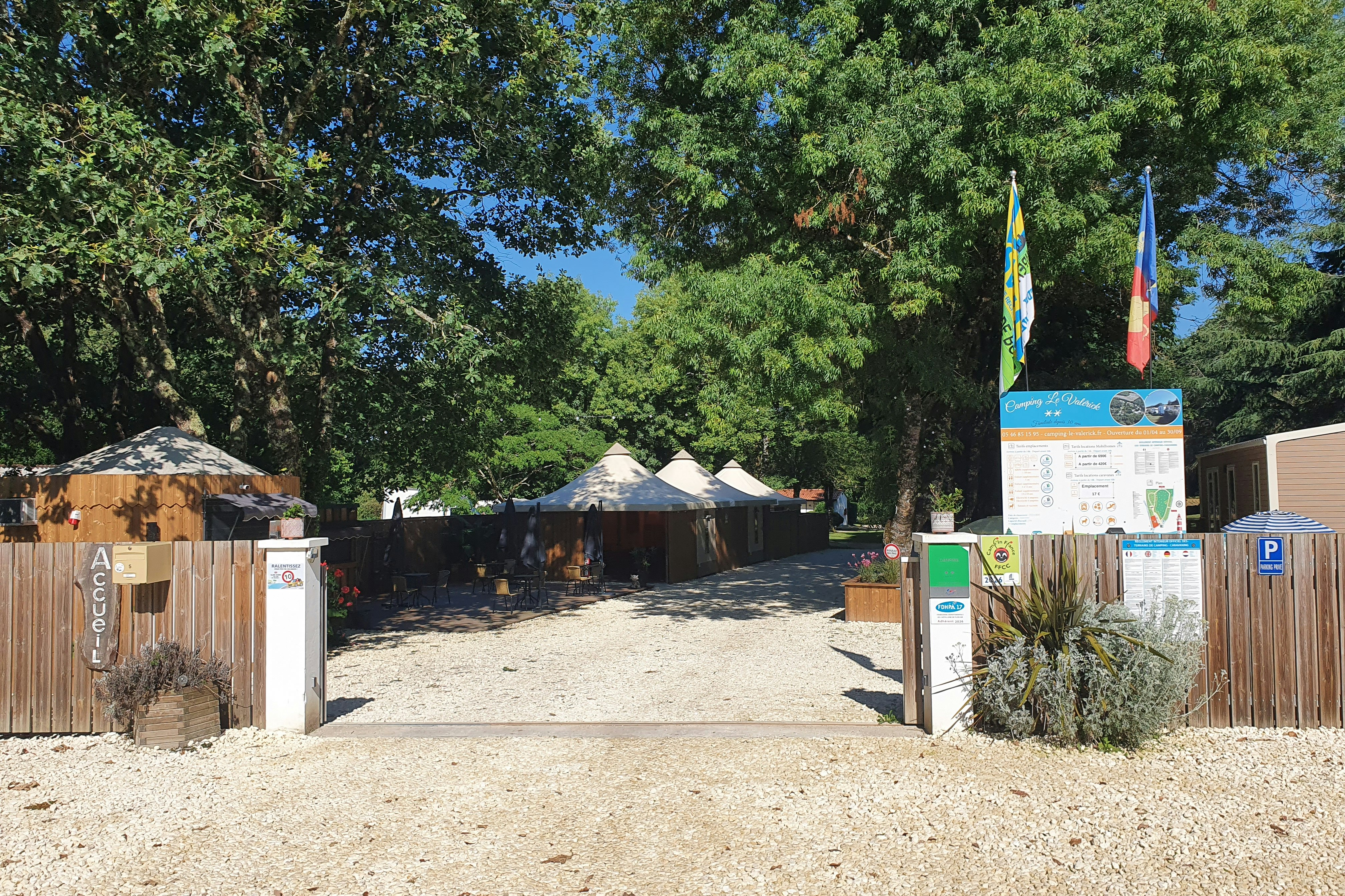Camping Valerick - Eingang des Campingplatzes