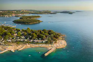 Camping Valkanela - Luftaufnahme des Campingplatzes