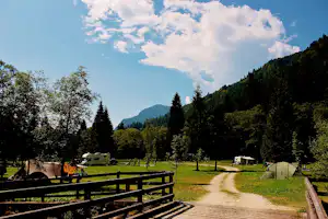 Camping Valmalene - Wohnwagen- und Zeltstellplatz vom Campingplatz mit Blick auf die Alpen