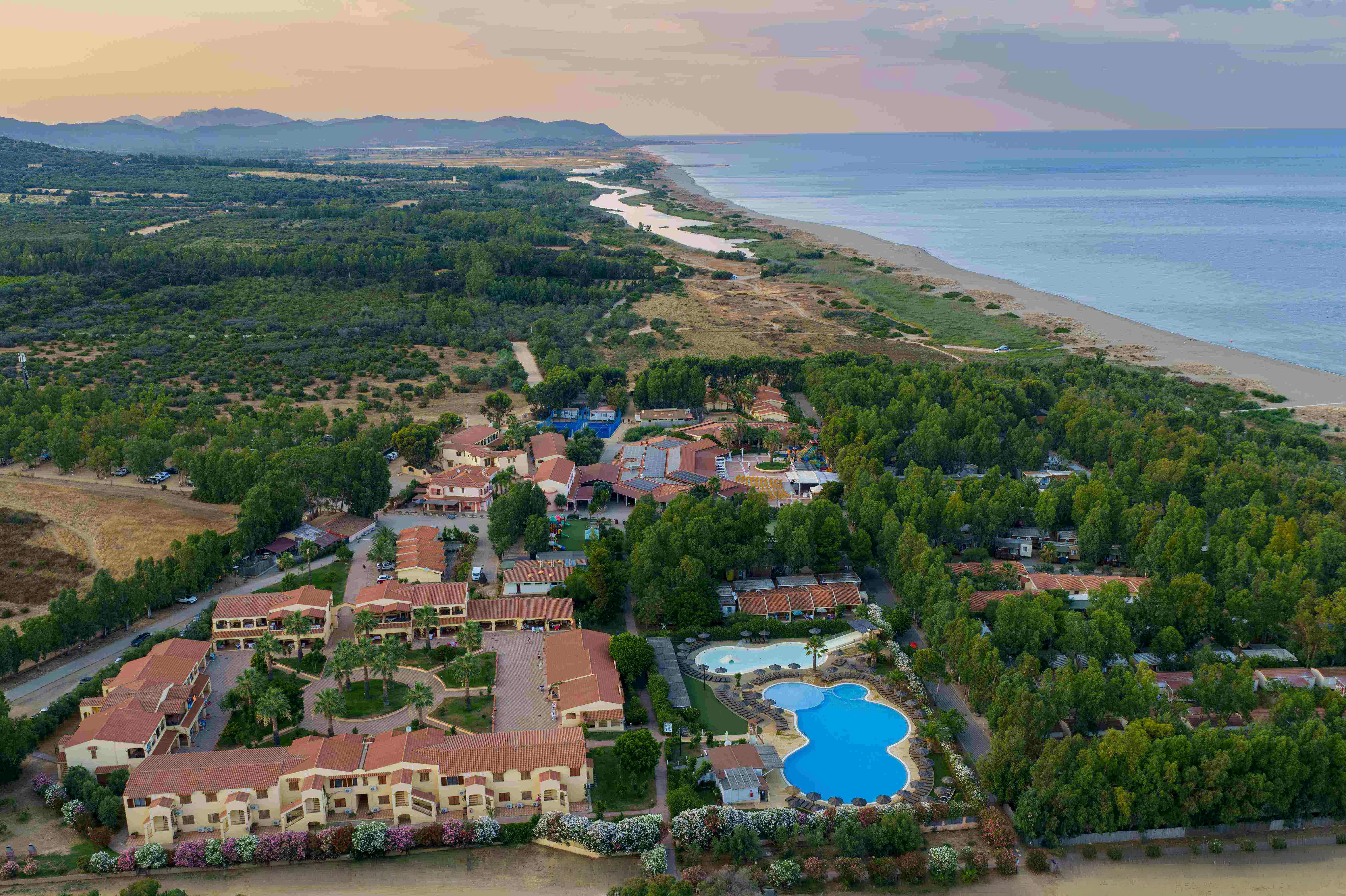 4 Mori Family Village  - Campingplatz am Meer aus der Vogelperspektive