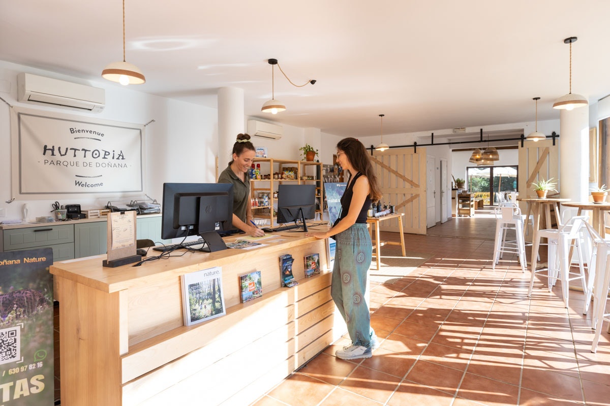 Camping Huttopia Parque de Doñana - Rezeption des Campingplatzes