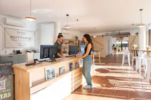 Camping Huttopia Parque de Doñana - Rezeption des Campingplatzes