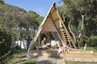 Camping Villaggio Baia Domizia  -  Mobilheim auf dem Campingplatz