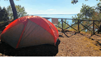 Camping Villaggio Cerquestra -  Stellplätze mit Blick auf den See lago trasimeno