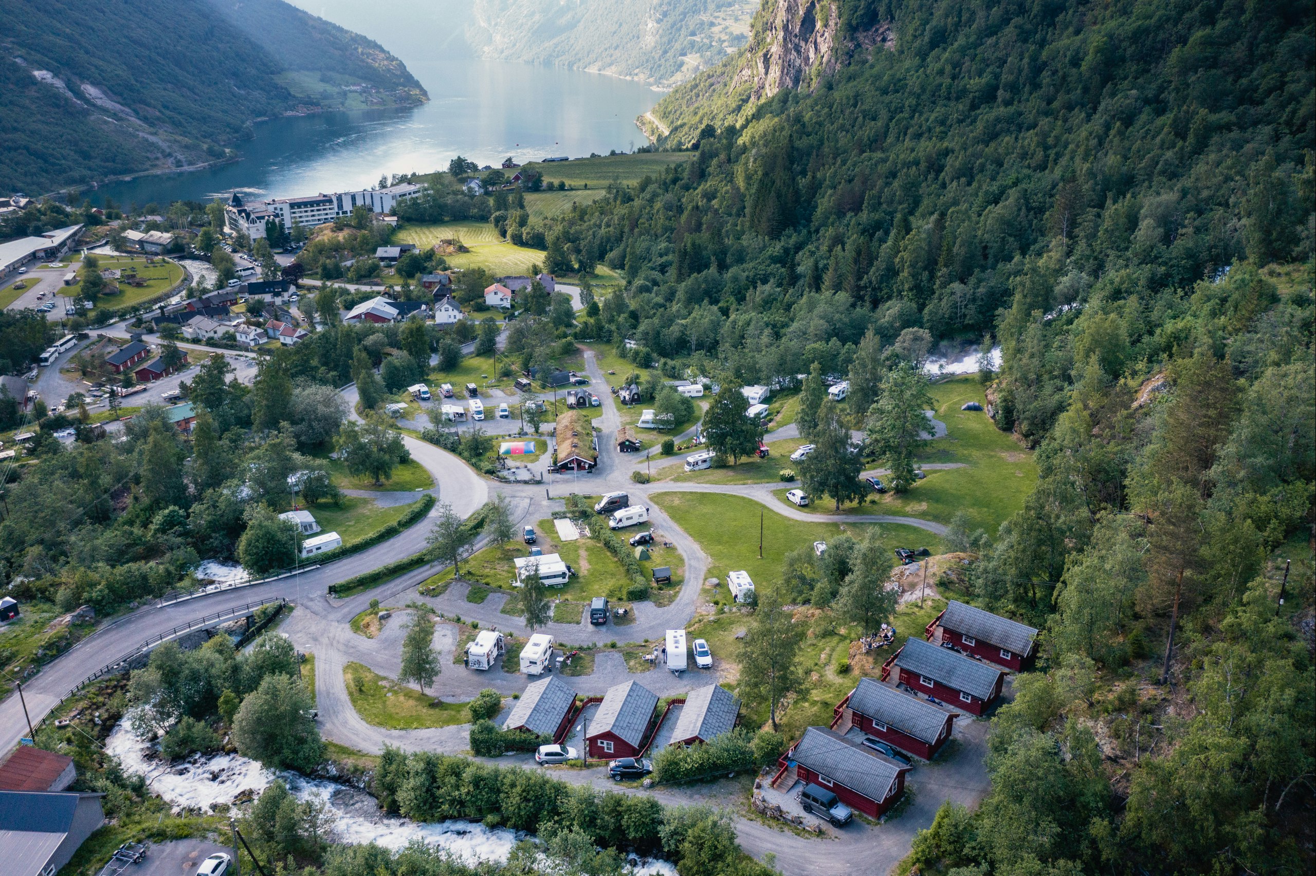 Vinje Camping  Camping Vinje  - Campingplatz aus der Vogelperspektive