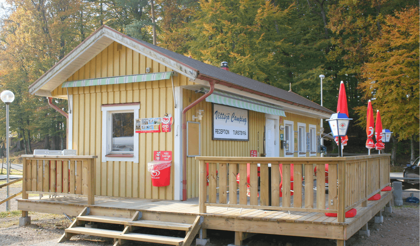 Camping Vittsjö - Rezeptionsgebäude auf dem Campingplatz