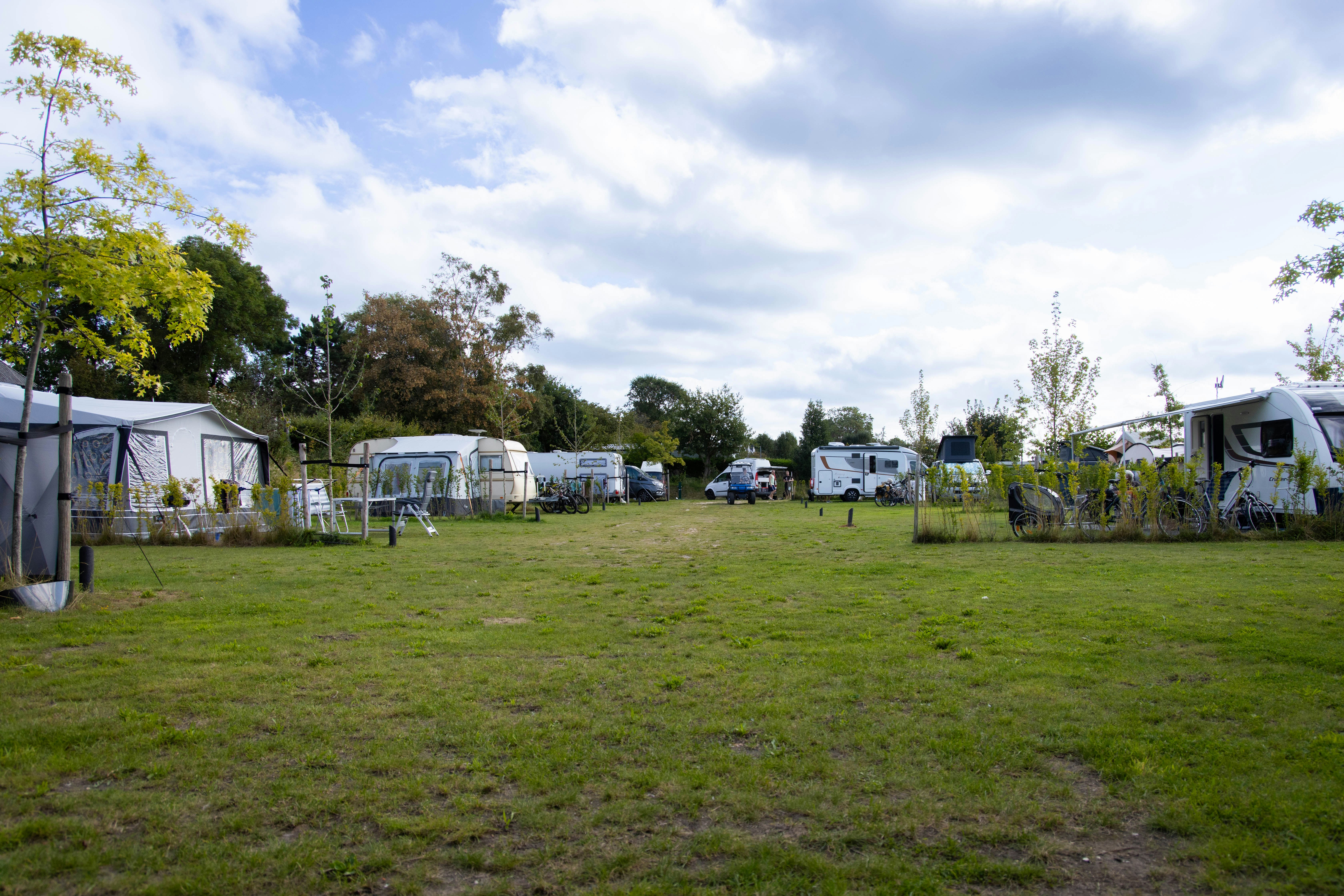 Camping Waddenzee - Wohnmobil- und Wohnwagenstandplätze auf der Wiese