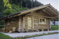 Camping Waldesruh - Blockhütte zur Miete auf dem Campingplatz