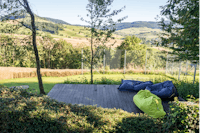Camping Waldesruh - Terrasse mit Blick in die Natur