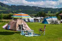 Camping Waldesruh -  Zeltplätze mit Blick auf die Berge