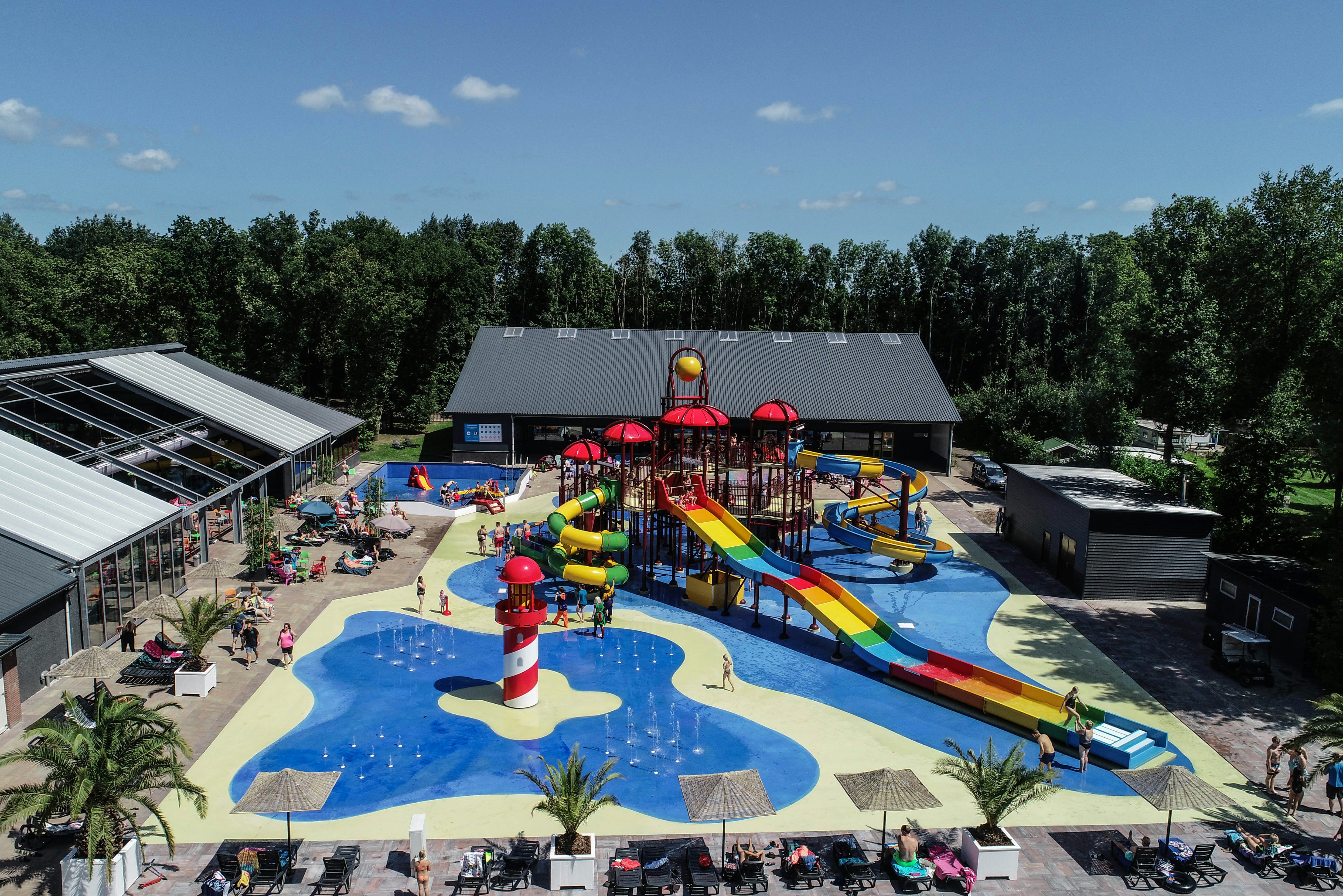 Camping Wedderbergen - Blick auf den Wasserspielplatz auf dem Campingplatz