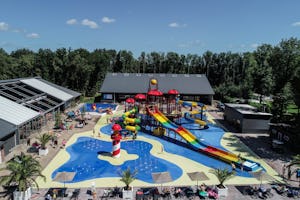 Camping Wedderbergen - Blick auf den Wasserspielplatz auf dem Campingplatz