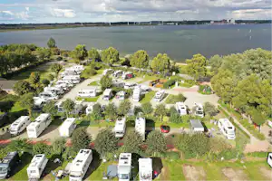 Camping Wulfener Hals - Luftaufnahme des Campingplatzes