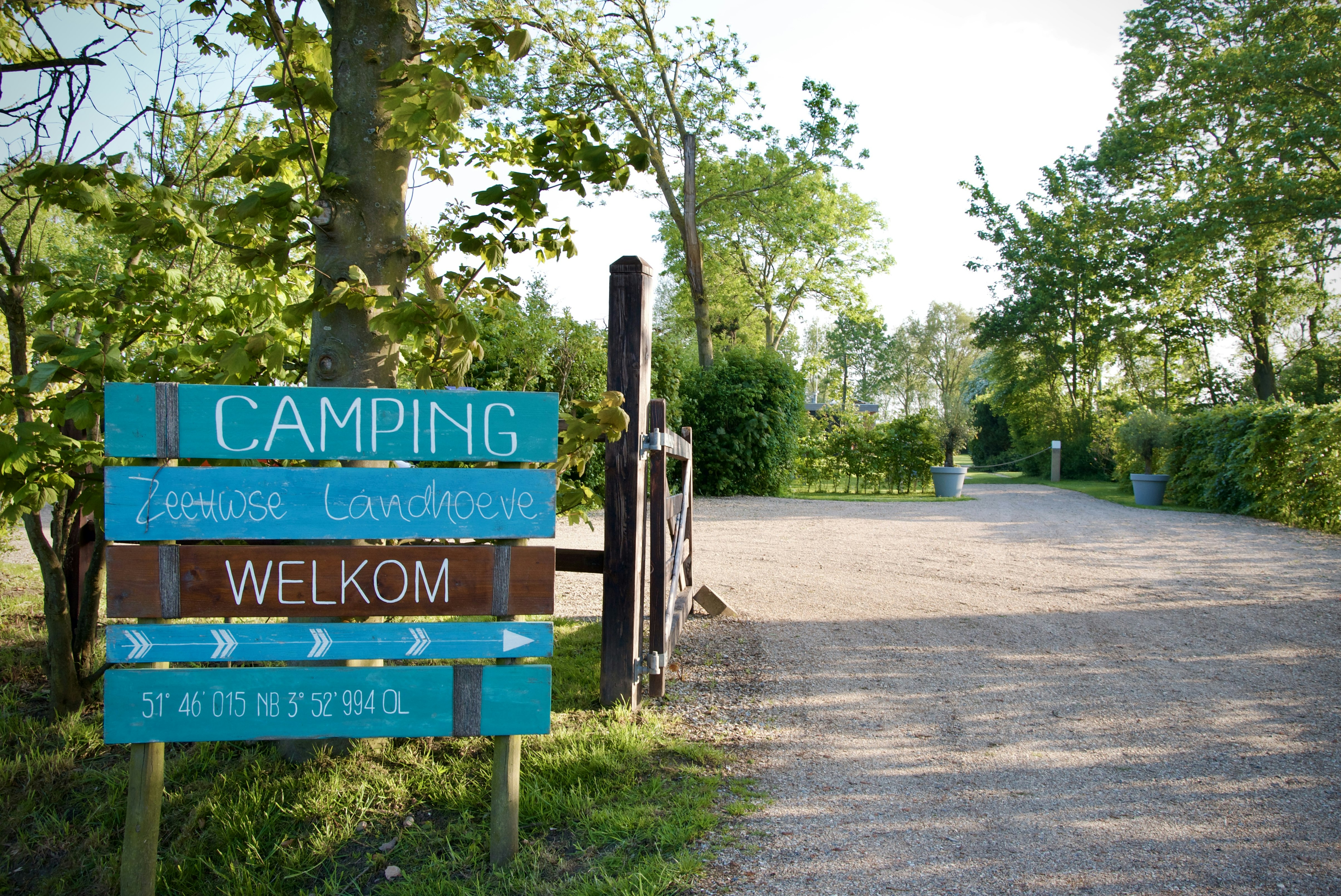 Camping Zeeuwse Landhoeve - Eingangsschild des Campingplatzes