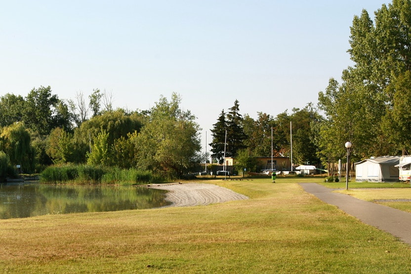 Camping Zicksee  -  Ufer am Zicksee auf dem Campingplatz