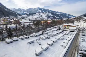Camping Zirngast - Campingplatz im Winter aus der Vogelperspektive
