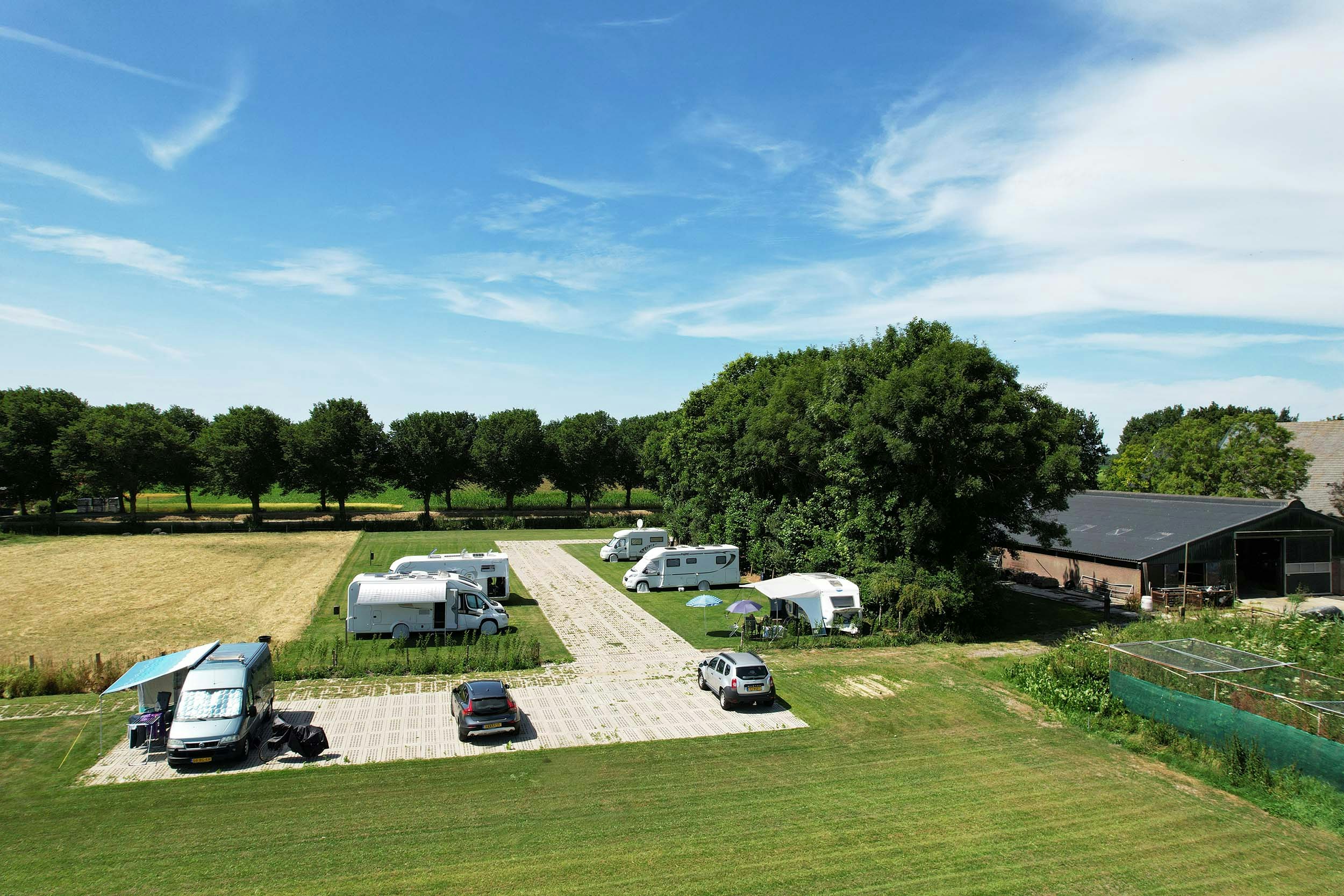 Camping Zonnehove - Blick auf die Standplätze auf dem Campingplatz