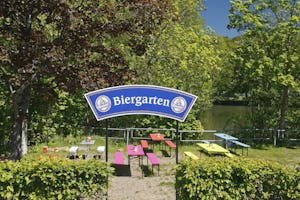 KNAUS Campingpark Bad Kissingen - Biergarten auf dem Campingplatz