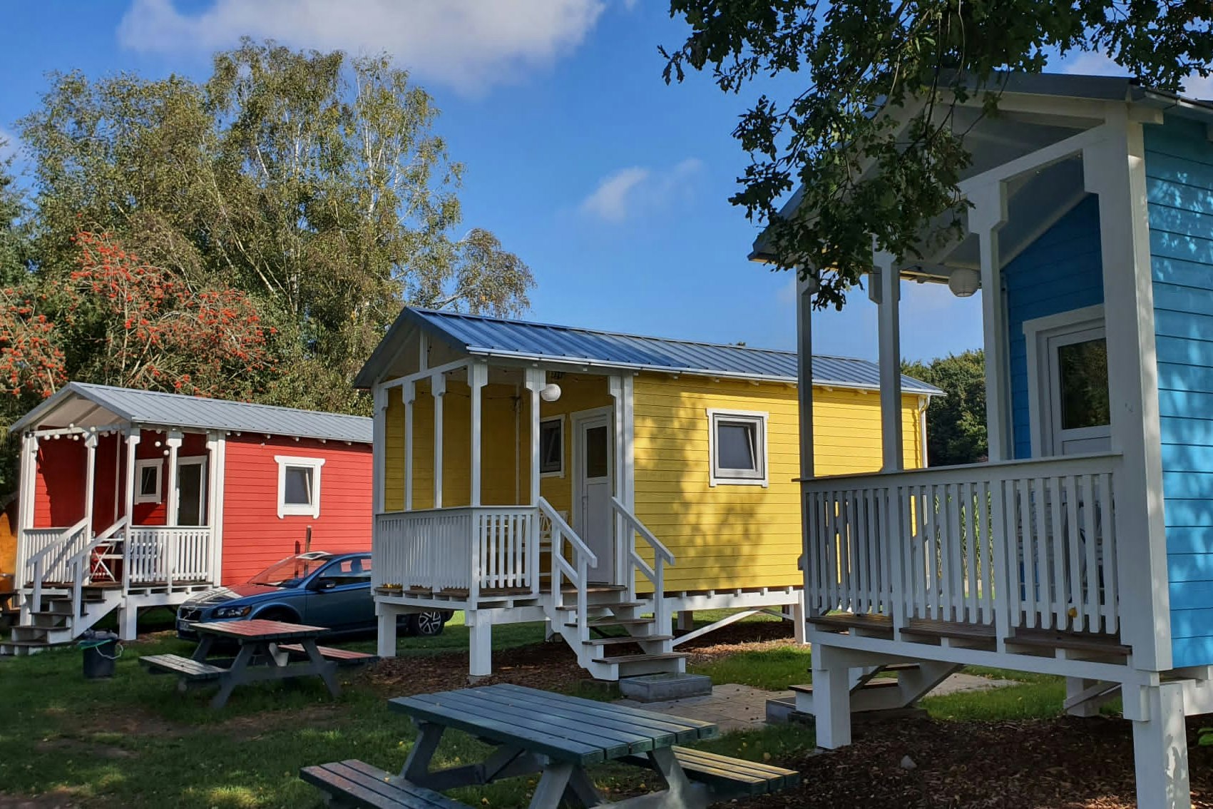 Camping & Ferienpark Falkensteinsee  Campingpark Falkensteinsee -  Mietunterkünfte mit kleiner Terrasse