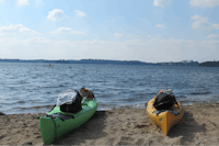 Campingpark Gut Ruhleben  - Kanu fahren auf dem See am Campingplatz