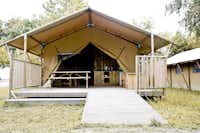Campingpark Ostseebad Rerik - Glamping Safarizelt mit überdachter Veranda