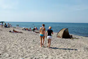 Campingpark Ostseestrand - Camper am Strand vom Campingplatz