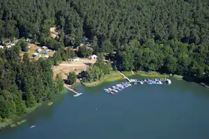 Campingplatz am Drewensee - Luftaufnahme vom Campingplatz an der Havel und am Woblitzsee