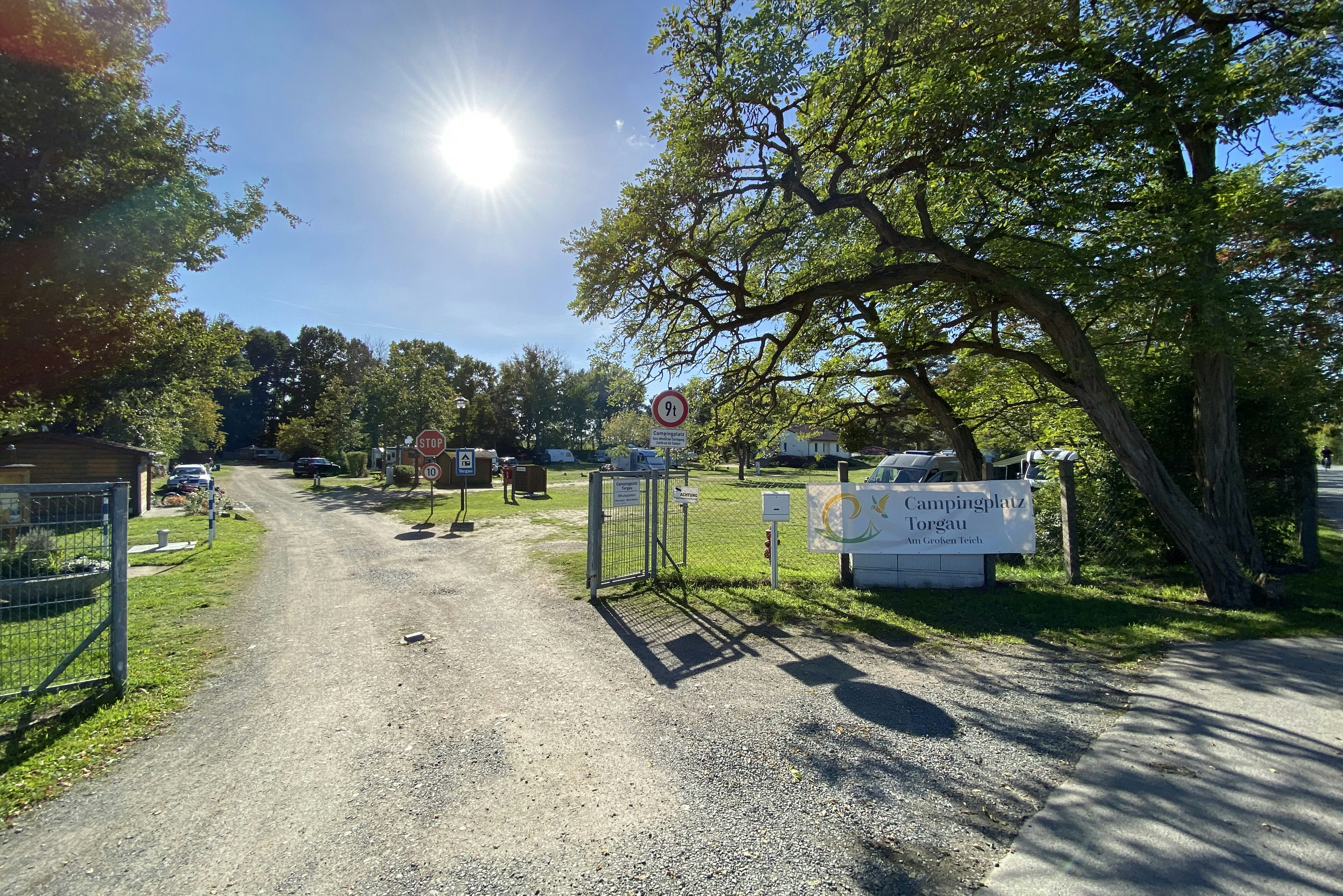 Campingplatz -Am Großen Teich- Torgau  Campingplatz Am Großen Teich - Eingang des Campingplatzes
