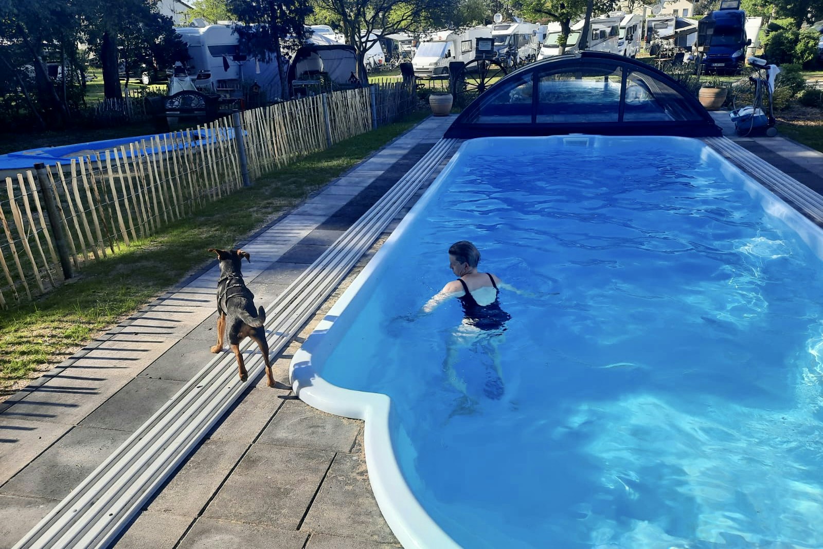 Campingplatz -Am Großen Teich- Torgau  Campingplatz Am Großen Teich - Pool im Freien auf dem Campingplatz