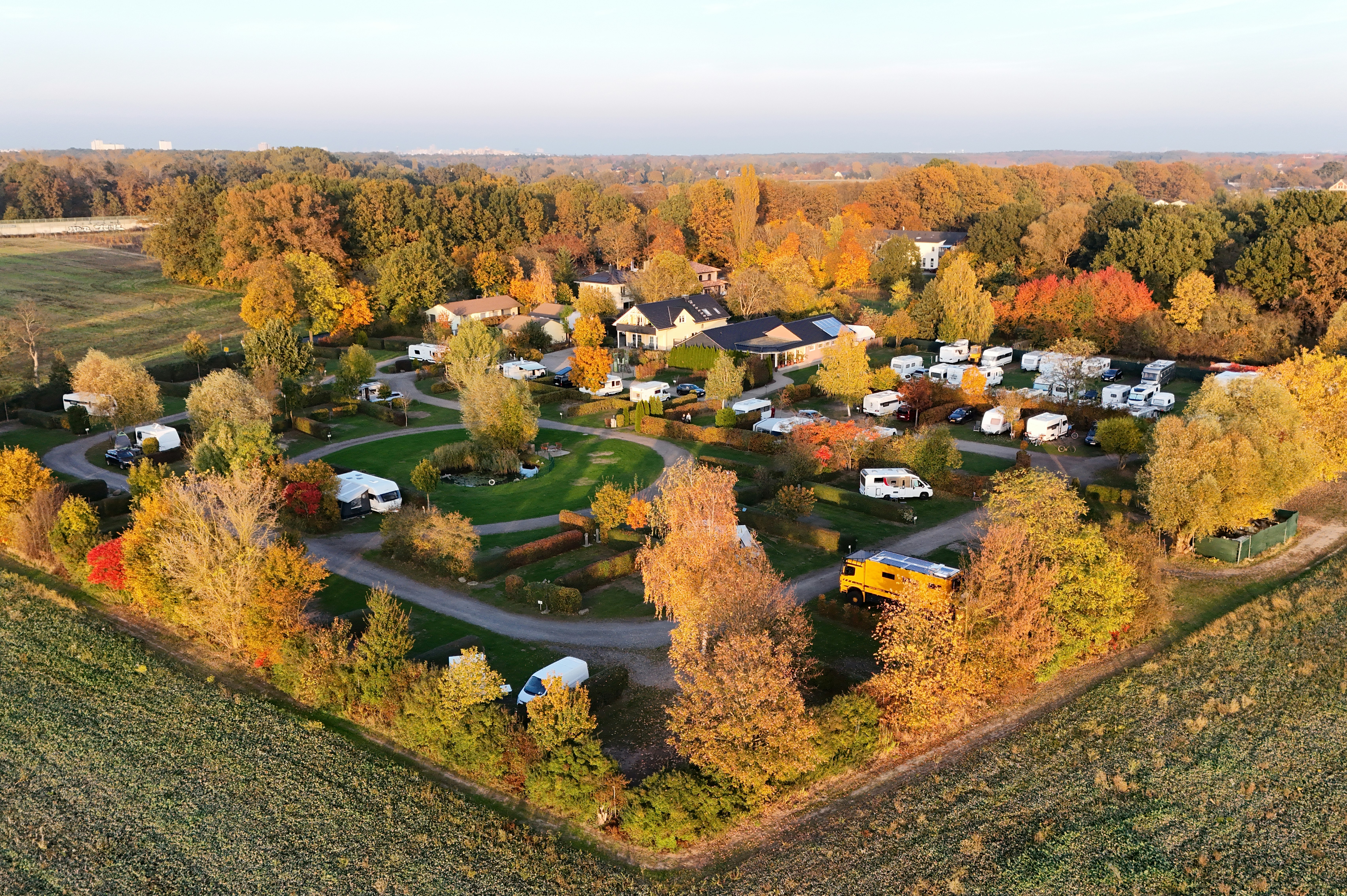 Camping Bei Berlin Am Mahlower See  Campingplatz am Mahlower See  - Campingplatz aus der Vogelperspektive