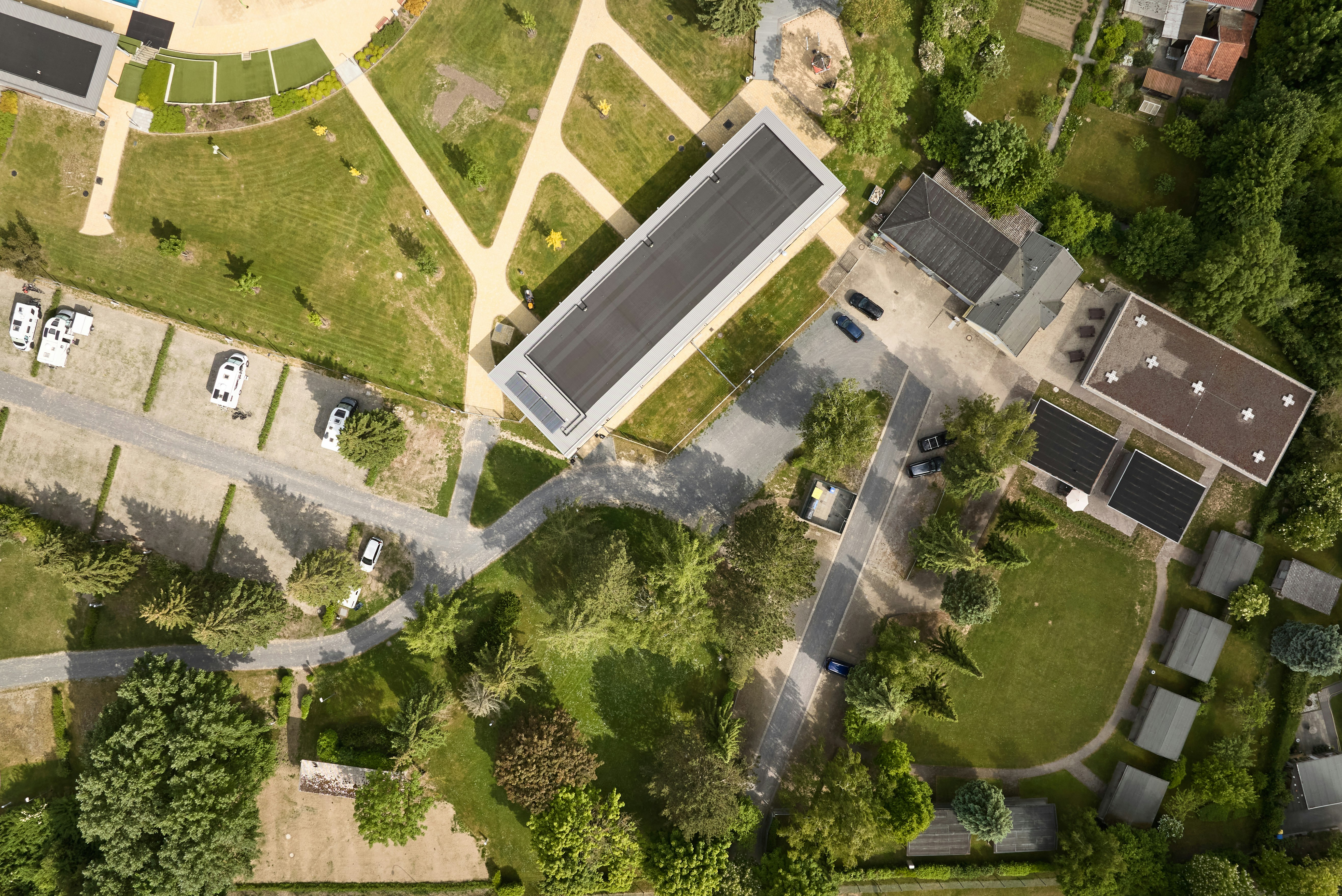 Campingplatz am Schwanenteich  - Campingplatz aus der Vogelperspektive