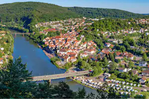 Camping Neckargemünd - Campingplatz aus der Vogelperspektive