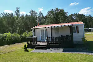Campingplatz Auf dem Simpel - Mobilheim mit Terrasse auf dem Campingplatz