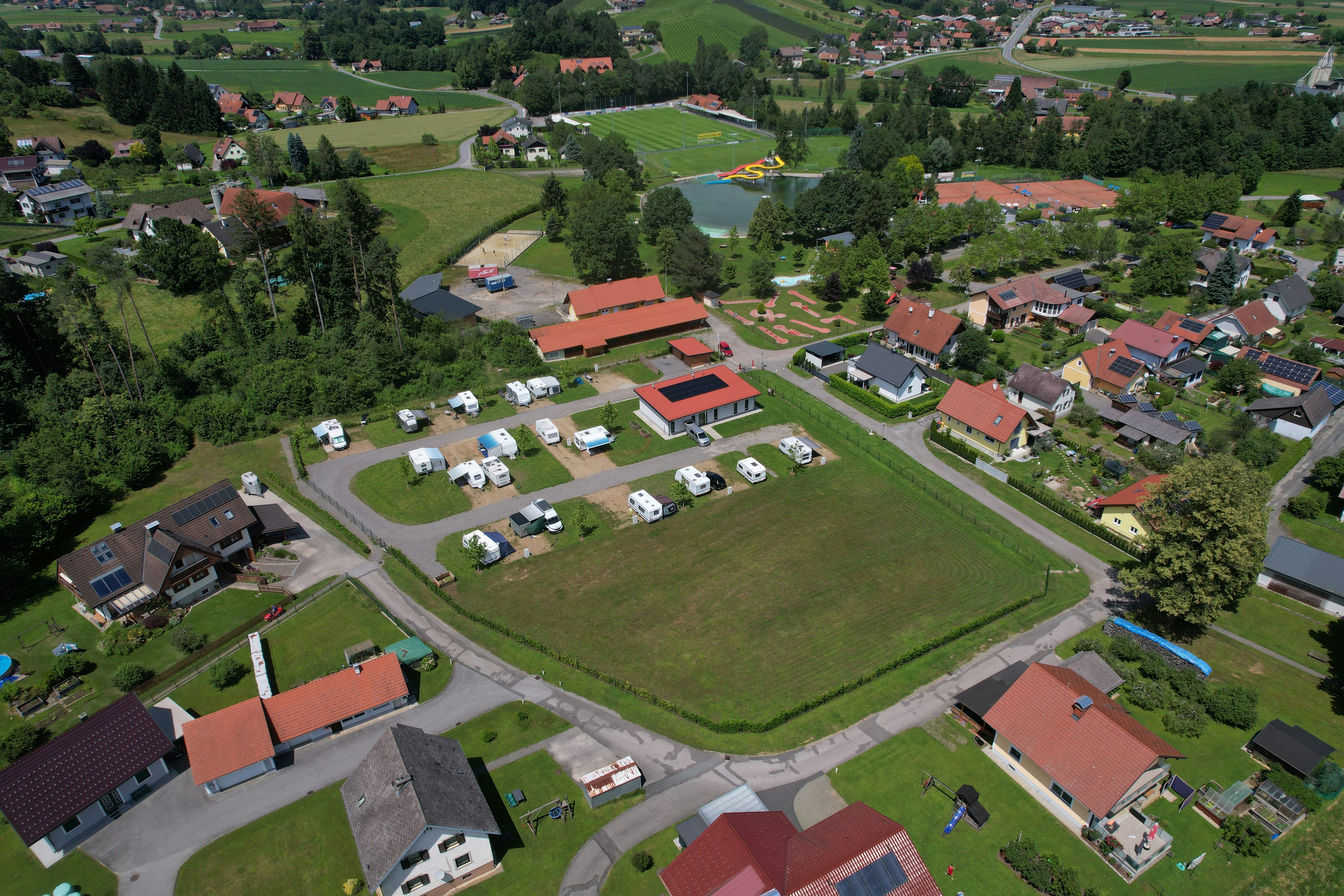 Campingplatz Bad Schwanberg  - Campingplatz aus der Vogelperspektive