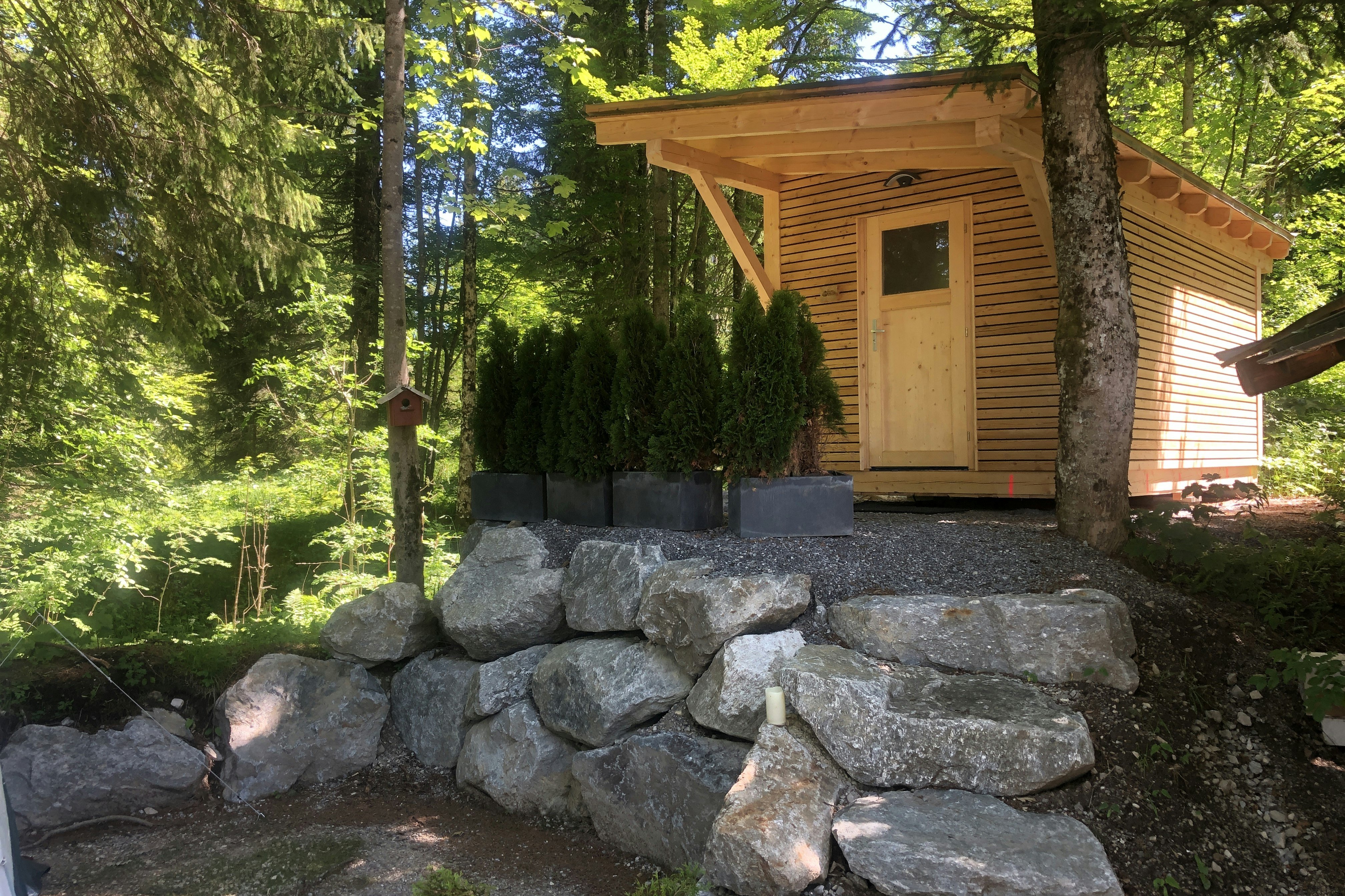 Camping und Pension Bergheimat Saunahaus auf dem Campingplatz  