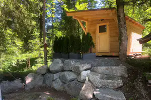 Camping und Pension Bergheimat Saunahaus auf dem Campingplatz