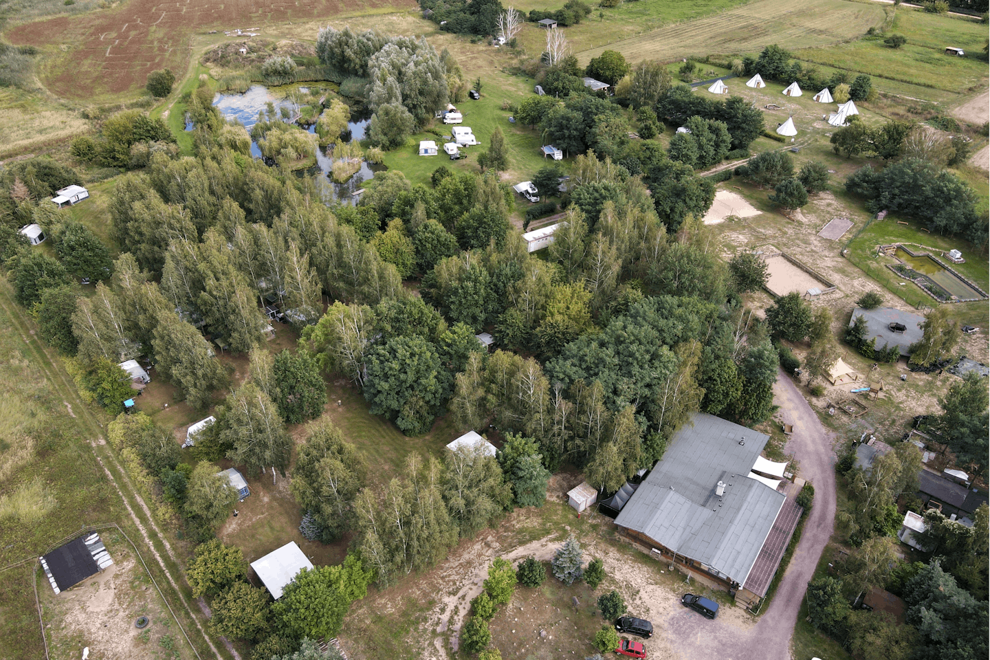 Campingplatz Bertingen - Luftbild vom Campingplatz