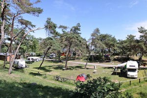 Campingplatz Drewoldke - Blick auf den Wohnwagen- und Zeltstellplatz vom Campingplatz am Meer