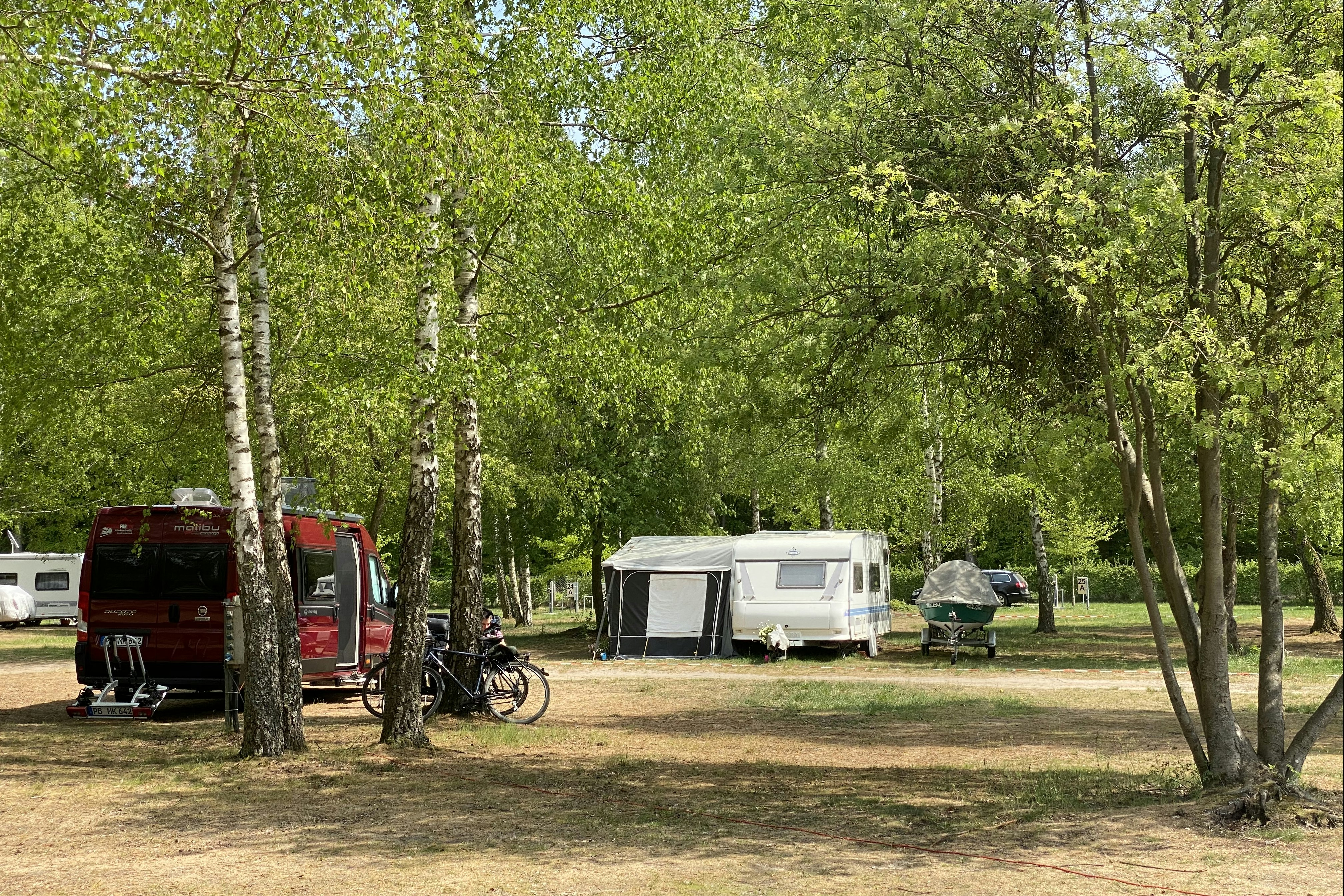 CampingPlatz Ecktannen - Stellplätze im Halbschatten