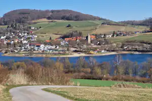 Campingplatz Goldbreite - Blick auf den See am Campingplatz
