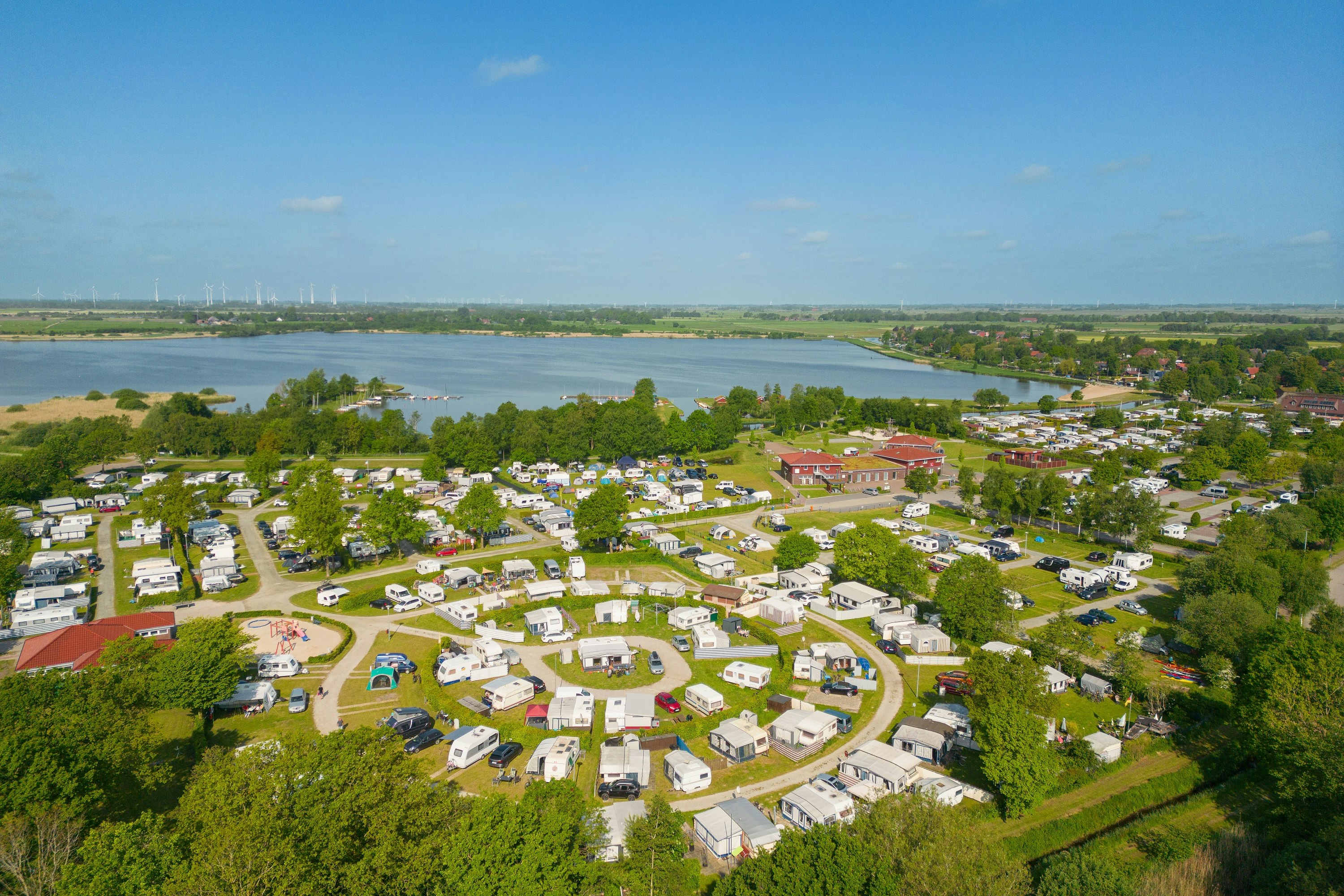 Campingplatz Großes Meer  - Luftaufnahme des Campingplatzes