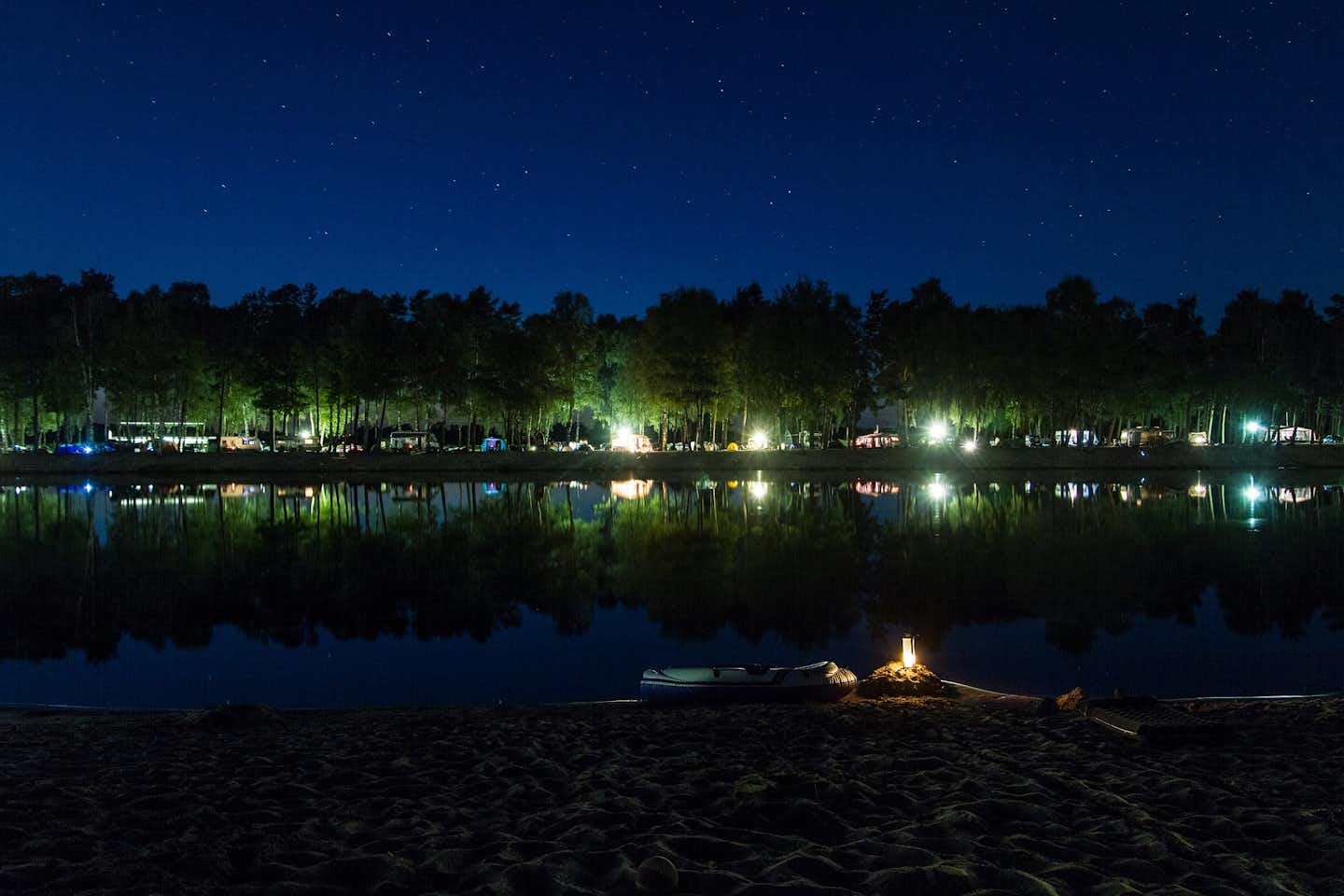 Campingplatz Herthasee - See bei Nacht