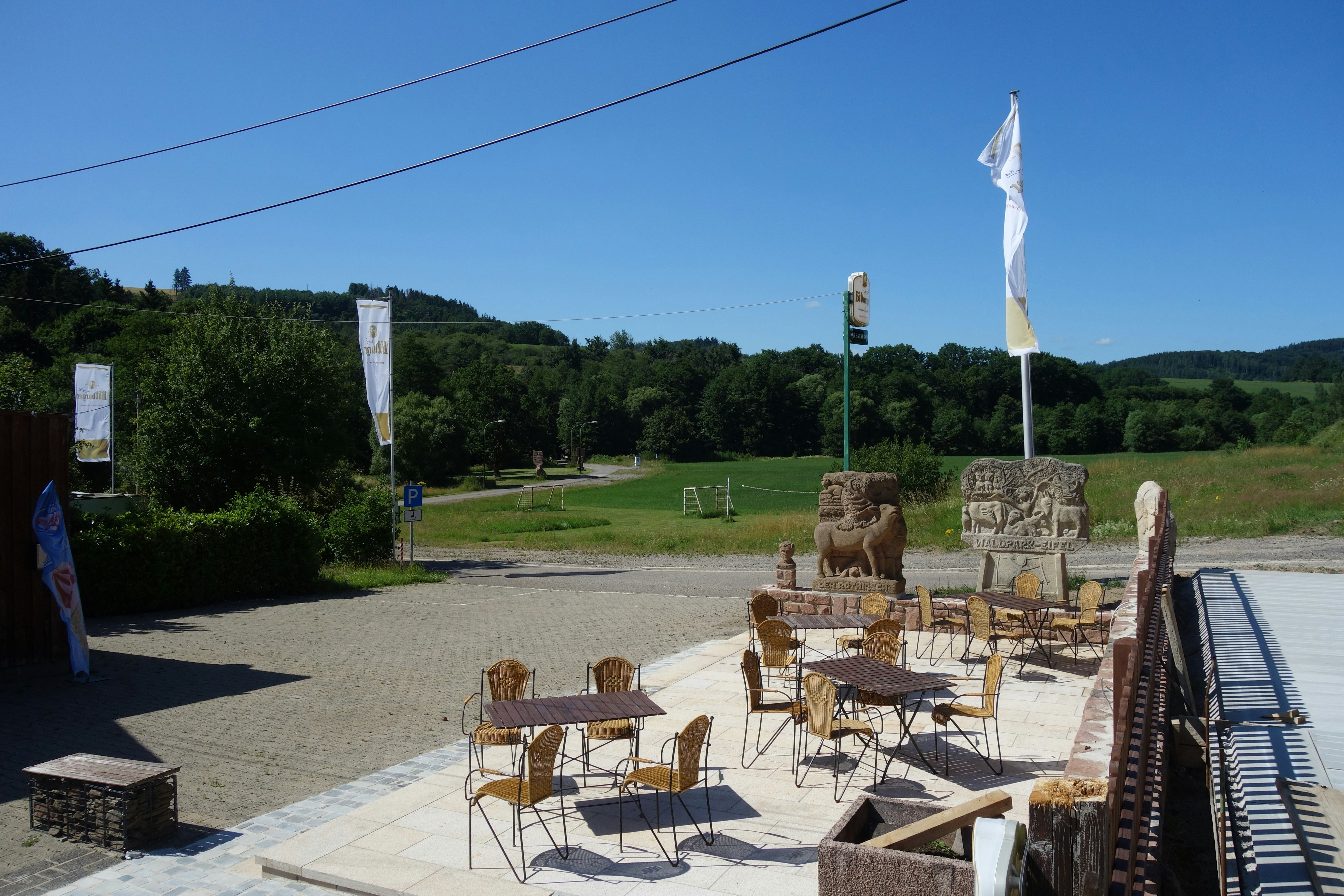Campingplatz Irsental - Terrasse auf dem Campingplatz