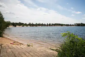 Campingplatz Kahl - Blick vom Campingplatz auf den See