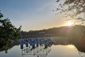 Familien-Camping Kransburger See Lakecamp Kransburger See - Blick auf den See am Campingplatz