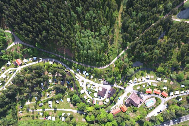 Campingplatz Langenwald - Campingplatz aus der Vogelperspektive
