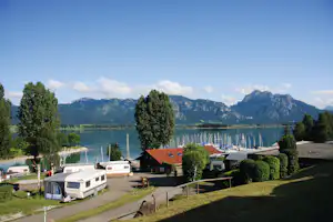 Campingplatz Magdalena - Blick auf den Forggensee