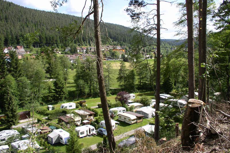 Campingplatz Müllerwiese  -  Luftaufnahme vom Campingplatz im Schwarzwald