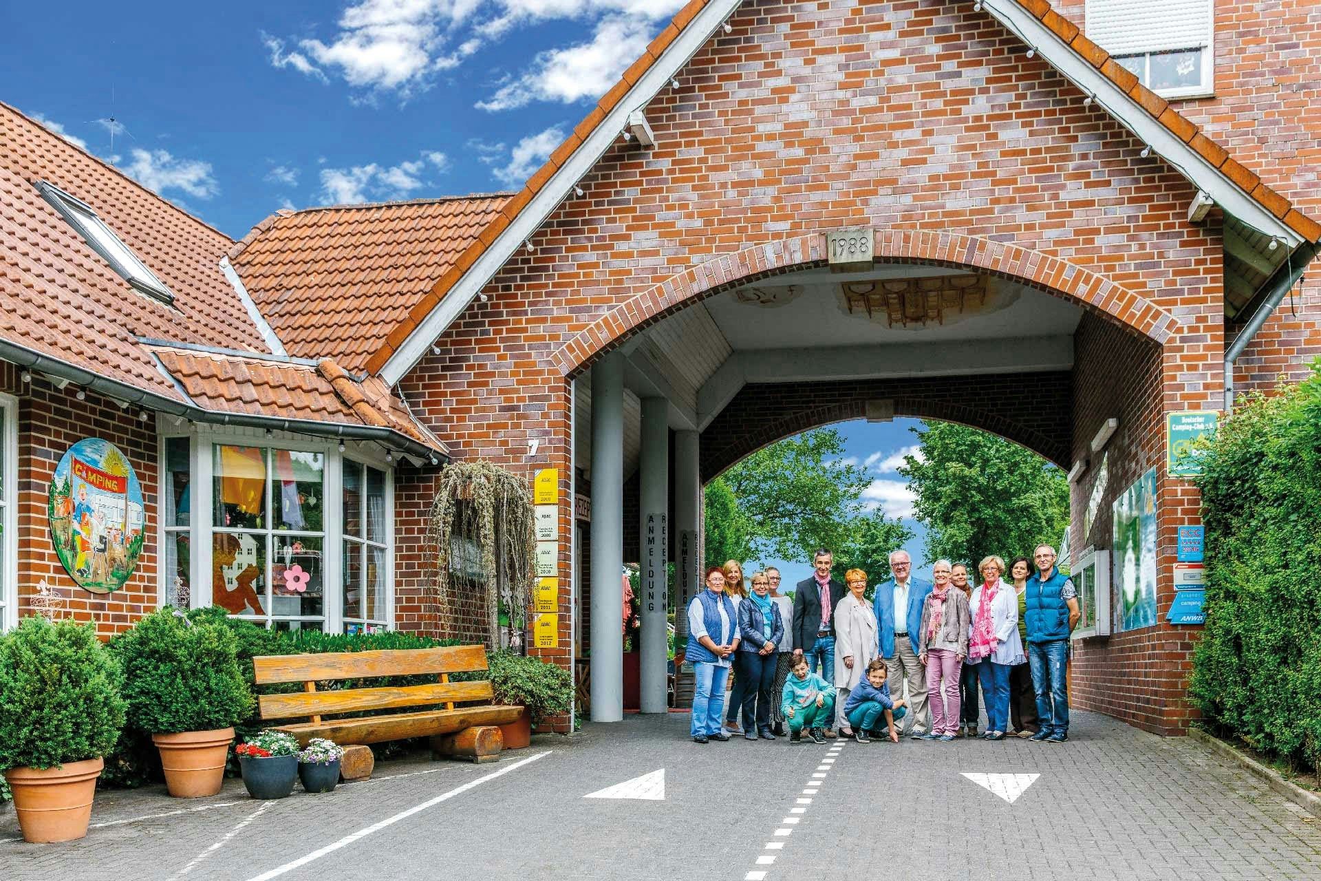 Campingplatz Münster - Team des Campingplatzes am Eingang