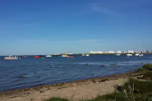 Campingplatz Olpenitz - Die Ostsee mit Booten darauf